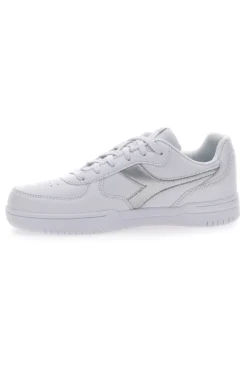Sneakers Bianche con Fregio Argento Diadora Raptor Low Moon WN