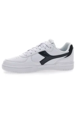 Sneakers Bianche con Fregio a Contrasto Diadora Raptor Low Moon WN