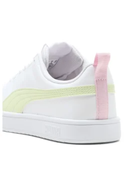 Sneakers bianche con inserti giallo chiaro e rosa Puma Rickie Jr