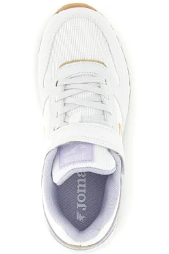 Sneakers bianche con inserti lilla Joma Tornado Jr 2619