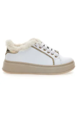Sneakers bianche con interno in pelliccia Grazie Girl 153451