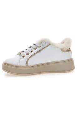 Sneakers bianche con interno in pelliccia Grazie Girl 153451
