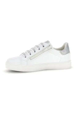 Sneakers bianche con lacci e cerniera Laura Biagiotti L9875C9759
