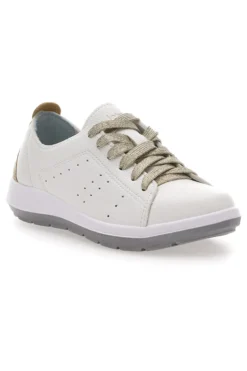 Sneakers Bianche con Lacci Platino INBLU 51 WG