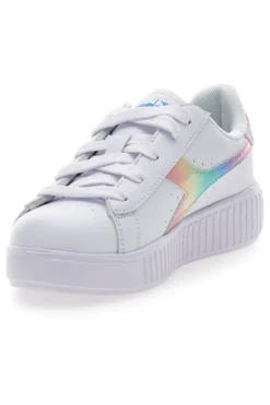 Sneakers Bianche con Logo Arcobaleno DIADORA GAME STEP BLOOM PS