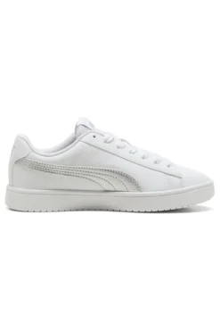 Sneakers Bianche con Logo Argento PUMA RICKIE CLASSIC JR