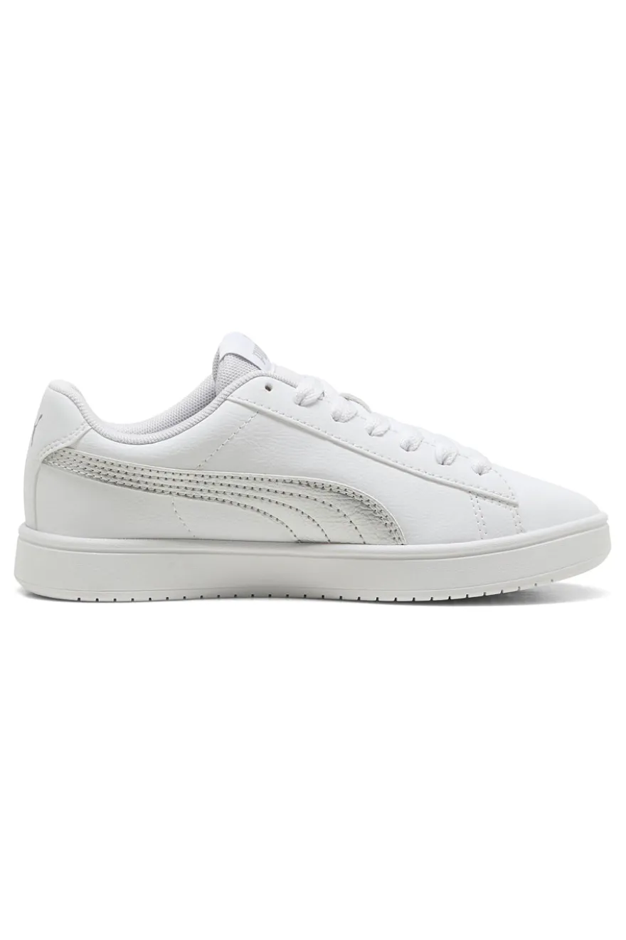 Sneakers Bianche con Logo Argento PUMA RICKIE CLASSIC JR