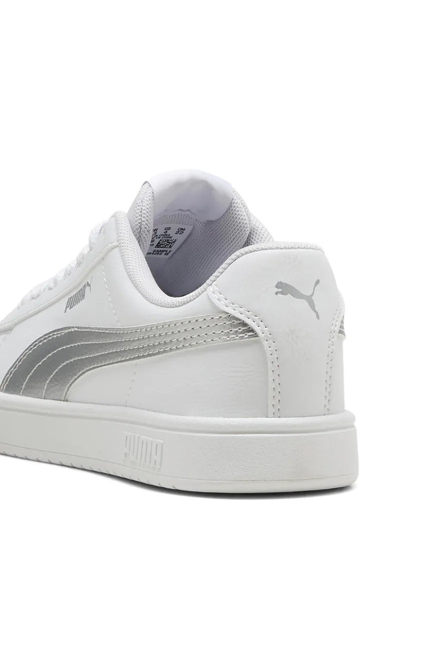 Sneakers Bianche con Logo Argento PUMA RICKIE CLASSIC JR