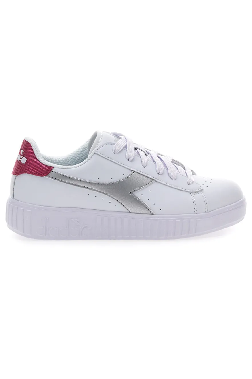 Sneakers Bianche con Logo Argento DIADORA GAME STEP METAL GS