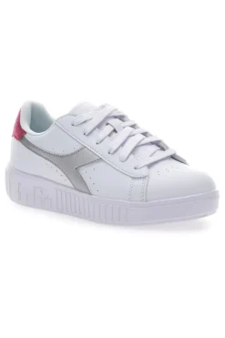Sneakers Bianche con Logo Argento DIADORA GAME STEP METAL GS