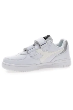 Sneakers Bianche con Logo Argento e Strappi DIADORA RAPTOR LOW SPOTTED PS