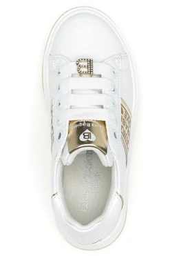 Sneakers Bianche con Logo Dorato LAURA BIAGIOTTI L8945