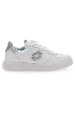Sneakers Bianche con Logo Glitter Lotto Venus 1 AMF III GLI