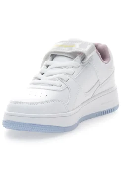 Sneakers bianche con logo laterale e suola azzurra Champion RD18 Low G PS