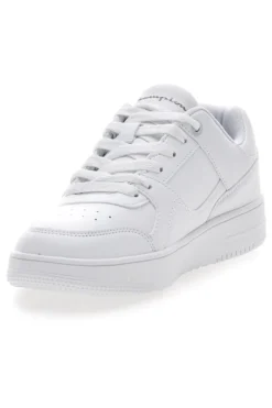 Sneakers Bianche con Logo Laterale Argento CHAMPION RD18 LOW G GS
