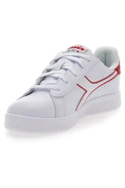 Sneakers bianche con logo rosso e velcro DIADORA GAME P GS