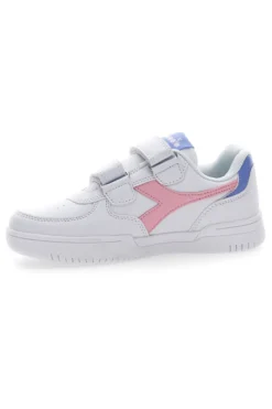 Sneakers Bianche con Logo Rosa Diadora Raptor Low Ps
