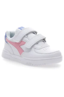 Sneakers Bianche con Logo Rosa Diadora Raptor Low Ps