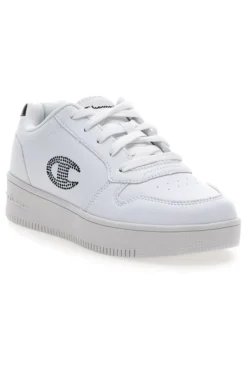 Sneakers bianche con platform e logo glitter Champion Rd18 Platform Glitter G Gs