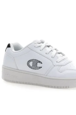 Sneakers bianche con platform e logo glitter Champion Rd18 Platform Glitter G Gs