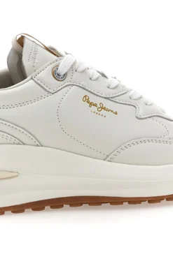 Sneakers Bianche con Platform e Tomaia in Pelle PEPE JEANS WINSLOW ACTION M