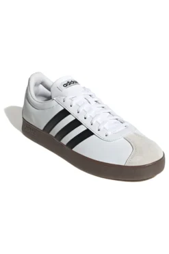 Sneakers bianche con punta rinforzata e strisce nere Adidas VL Court Base