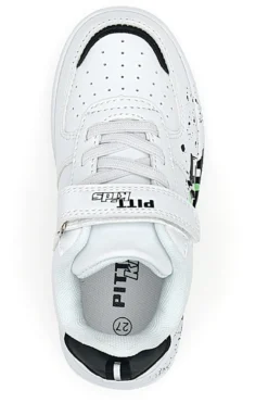 Sneakers bianche con stampa colorata Pitt Kids K22355