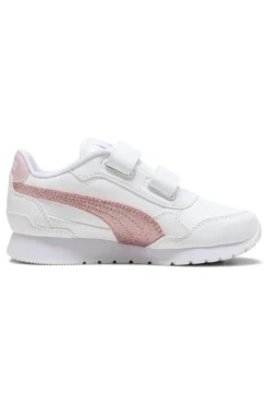 Sneakers bianche con striscia glitter rosa Puma ST Runner v4 SL Glitter V PS