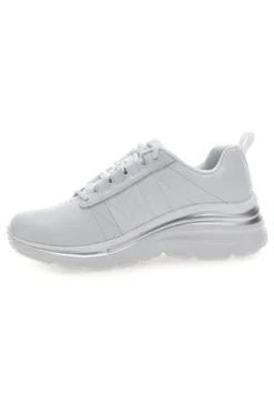 Sneakers Bianche con Tomaia in Pelle Skechers Fashion Fit - Effortless