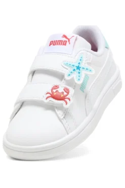 Sneakers Bianche con Velcro e Dettagli Marini Puma Smash 3.0 Badges V Inf