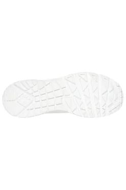 Sneakers bianche con zeppa e dettagli oro Skechers Uno Wedge Hi Steps