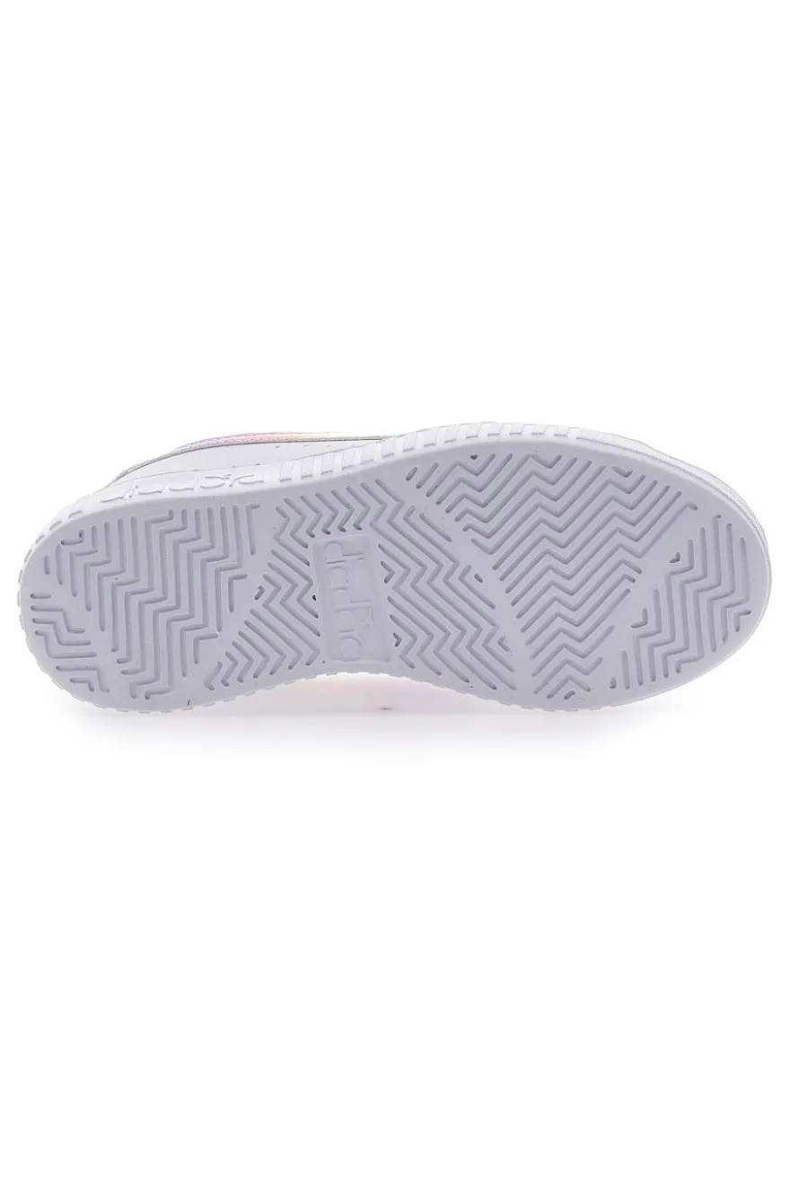 Sneakers Bianche e Arcobaleno Diadora Game Step PS