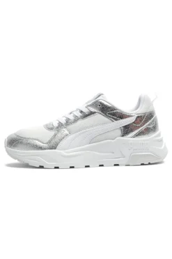 Sneakers bianche e argento in mesh Puma Trinity 2 Lt Metallic Whisper