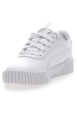 Sneakers Bianche e Argento Platform Puma Carina 2.0 Pop Up Mtllcs Ps