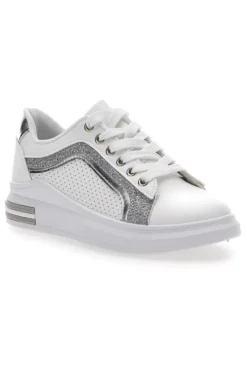 Sneakers Bianche e Argento Prima Riga 435