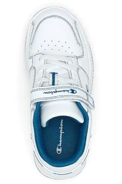 Sneakers Bianche e Azzurre Champion RD18 2 Low B Ps