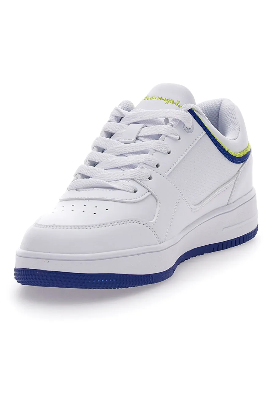 Sneakers Bianche e Con Suola Blu Champion Rebound Low B Gs