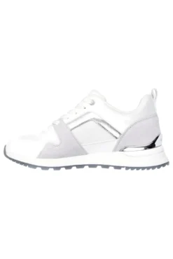 Sneakers bianche e grigie con Memory Foam Skechers Runway Posh Gal
