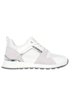 Sneakers bianche e grigie con Memory Foam Skechers Runway Posh Gal