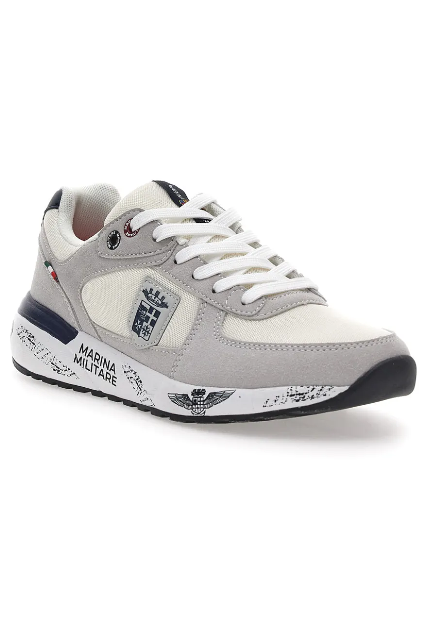 Sneakers Bianche e Grigie Con Memory Soft Marina Militare MM2281