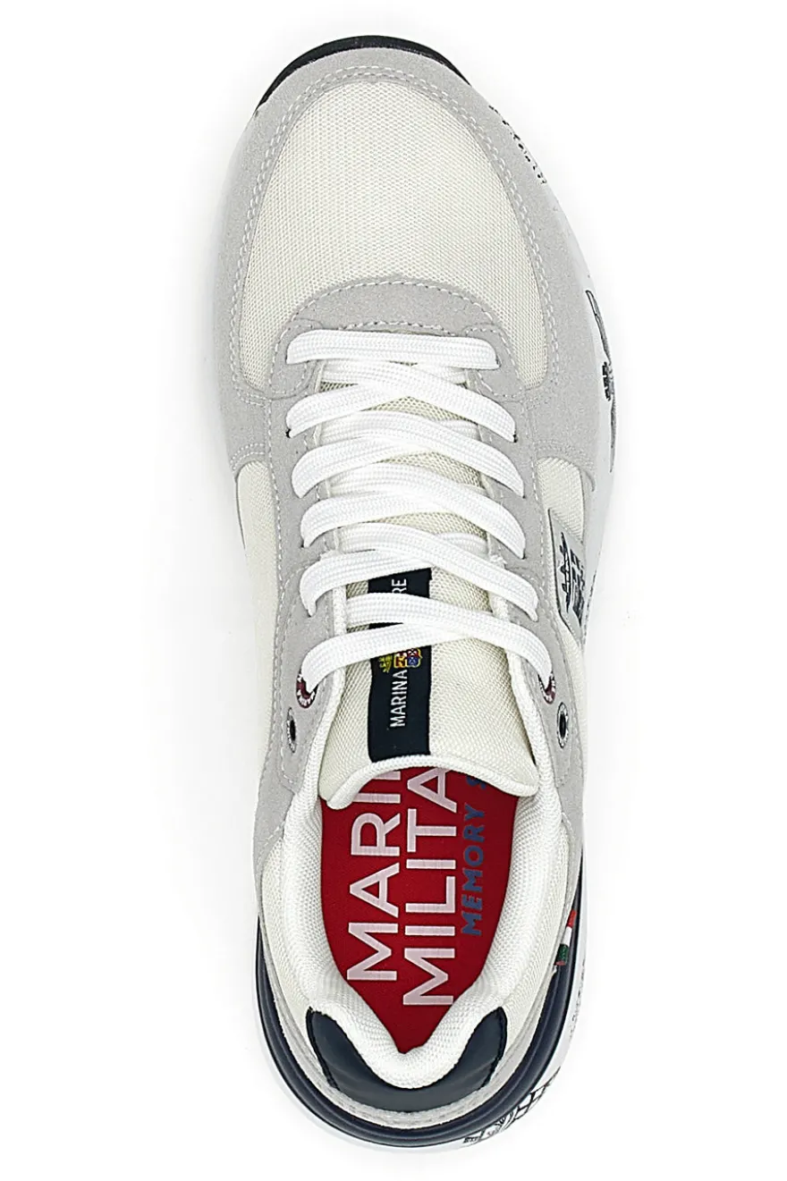Sneakers Bianche e Grigie Con Memory Soft Marina Militare MM2281