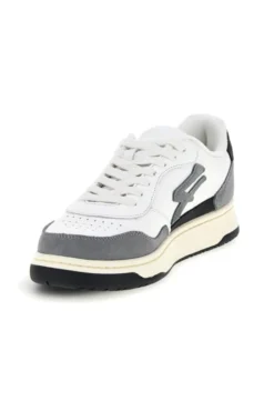 Sneakers bianche e grigie in pelle traforate in punta U.power U1400BC