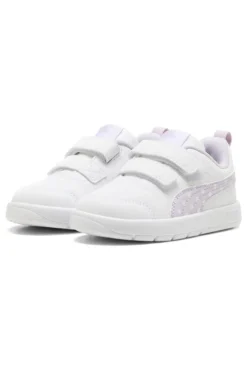 Sneakers Bianche e Lilla Puma Courtflex V3 Dotty V Inf