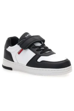 Sneakers bianche e nere con chiusura a strappo Levi's Kick SE