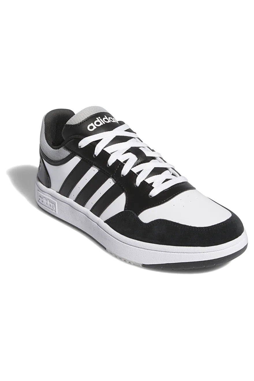 Sneakers bianche e nere con dettagli a contrasto Adidas Hoops 3.0