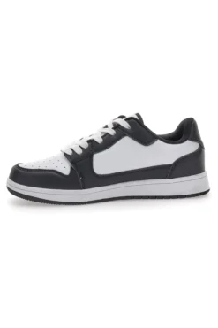 Sneakers Bianche e Nere Con Lacci Leone M075S9LOW