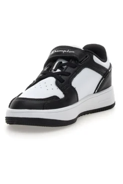 Sneakers bianche e nere con strappo Champion RD18 2.0 Low B PS