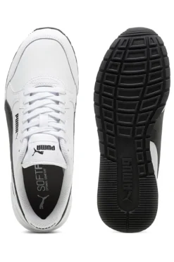 Sneakers Bianche e Nere con Tomaia in Pelle Puma ST Runner v4 L Jr