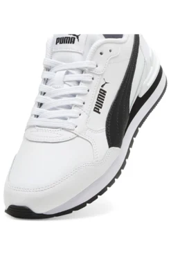 Sneakers Bianche e Nere con Tomaia in Pelle Puma ST Runner v4 L Jr