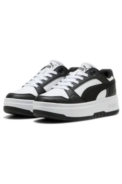 Sneakers bianche e nere platform Puma Rebound Femme Low